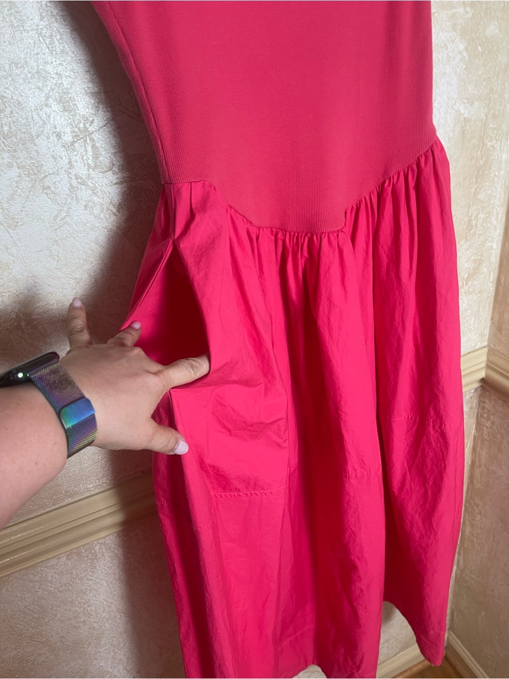 Free People Dylan Midi Dress Cotton Drop Waist Open Back Whimsical Fairy Sz L - Picture 5 of 13